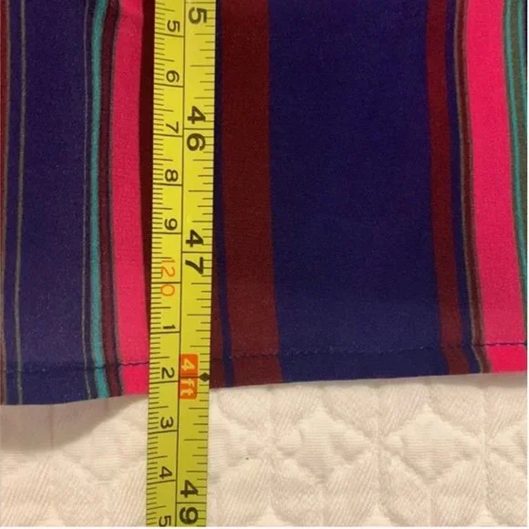 Figue Elena Long-Sleeve Multi-Striped Dress Size M NWOT - Picture 11 of 12